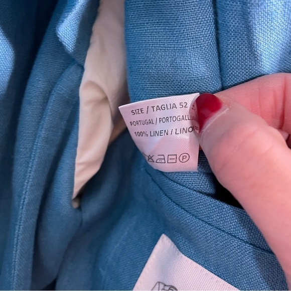 NWT Man 1924 Blue Kennedy Linen Blazer Size 52 - Picture 9 of 11